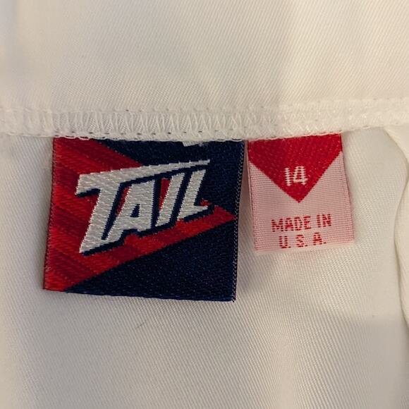 White Pleated Skirt Tail Size 14 Made in USA - Picture 3 of 3